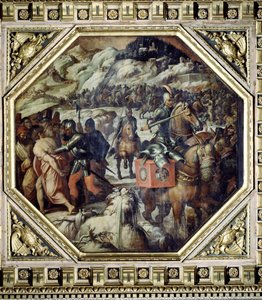 La sconfitta dei veneziani nel Casentino dal soffitto del Salone dei Cinquecento, 1565 da Giorgio Vasari
